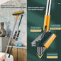 Multi-Function V-Shaped Tile Cleaning Brush with Rubber Scraper